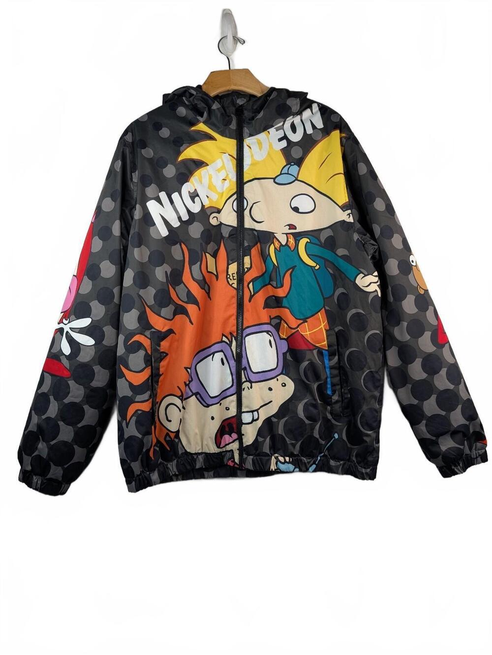 Members Only x Nickelodeon Rugrats+Hey Arnold Windbreaker Jacket Size Large